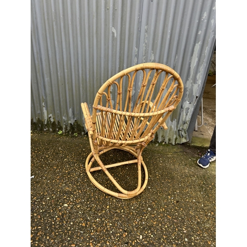 84 - A vintage bamboo lounger chair