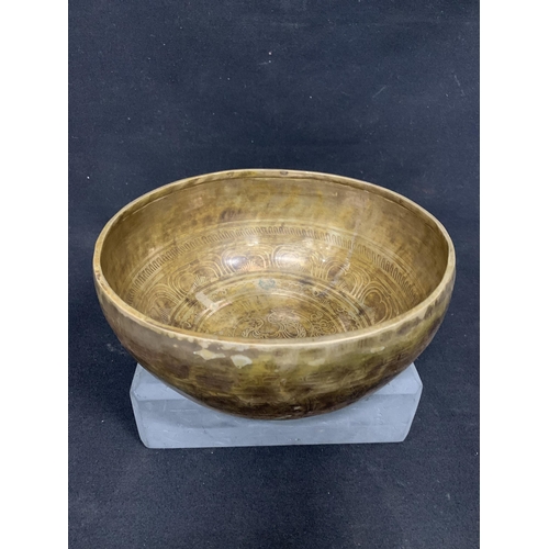 604 - Bronze bowl, diameter 24cms, height 11cms