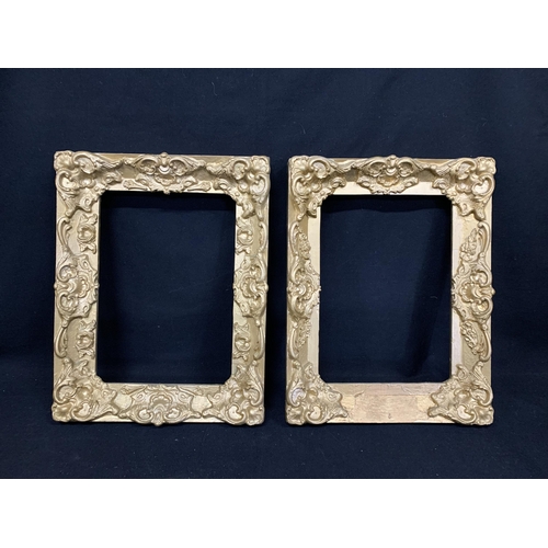 655 - 2 gilt painted frames, (1 lacking moulding) each 38 x 48cms