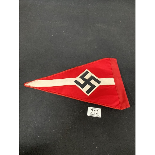 713 - Hitler Youth car pennant