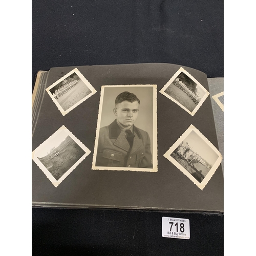 718 - WW2 German photo album with 149 photos