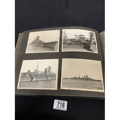 718 - WW2 German photo album with 149 photos