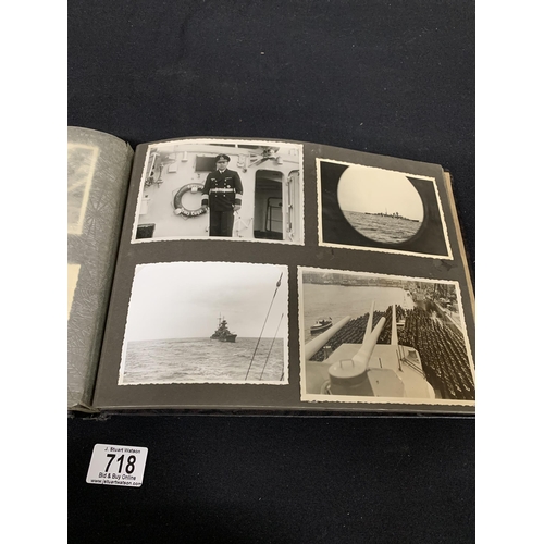 718 - WW2 German photo album with 149 photos