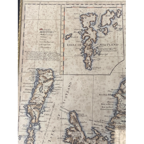 724 - 2 antique maps, Scotland and Essex, largest 50 x 40cms