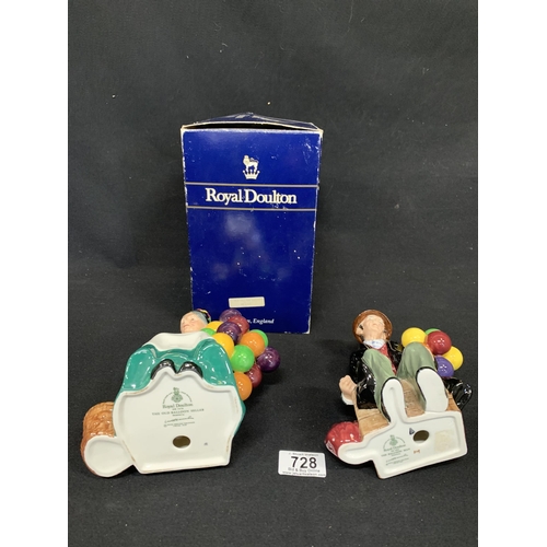 728 - Doulton The Old Balloon Seller, and Doulton The Balloon Man figures (1 boxed)