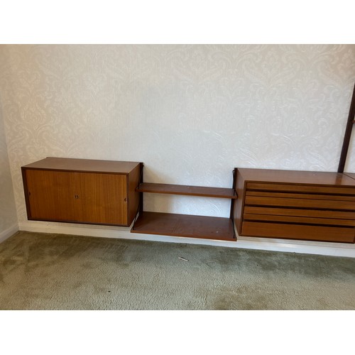 314 - A mid century wall mounted lounge system possibly CADOVARIOUS