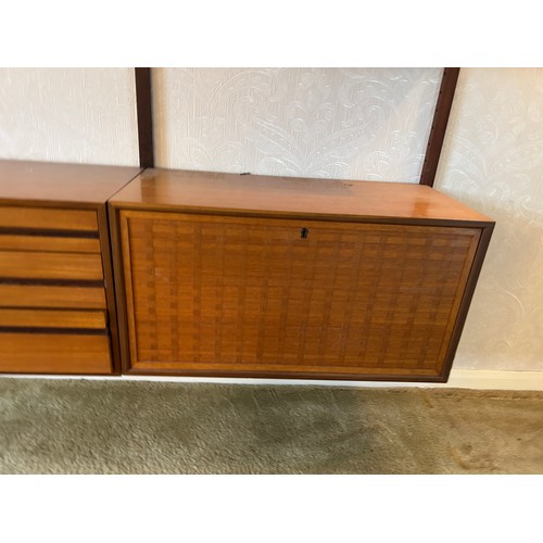 314 - A mid century wall mounted lounge system possibly CADOVARIOUS