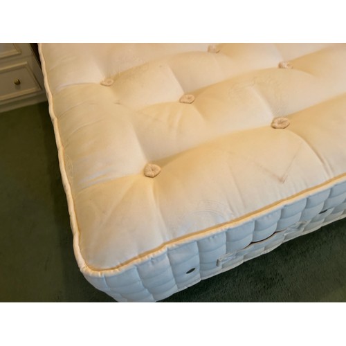 380A - A HYPNOS wool origins 6 Double bed with custom divan base, headboard and electric blanket. Original ... 