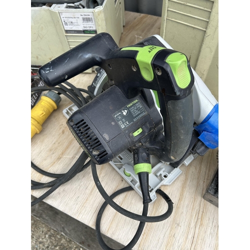 Festool 110v Router with Cutters and Festool 110v Circular Saw TS55REQ ...