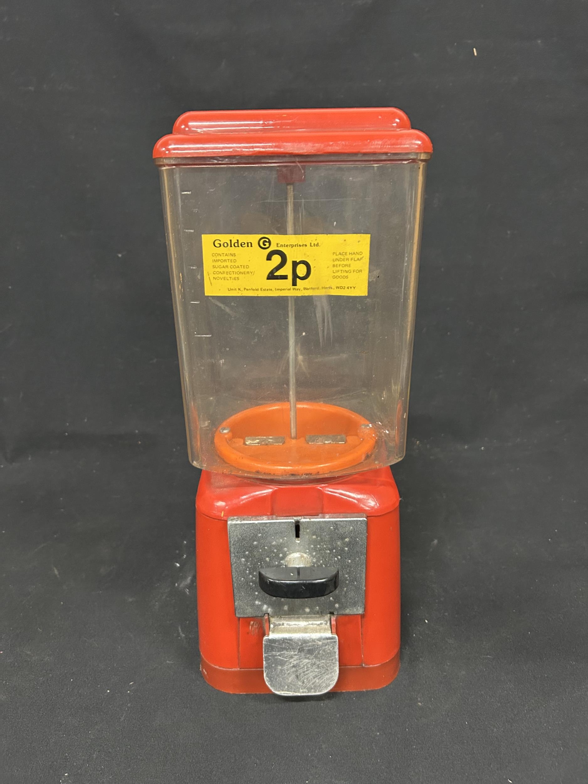 Vintage sweet machine, height 42cms