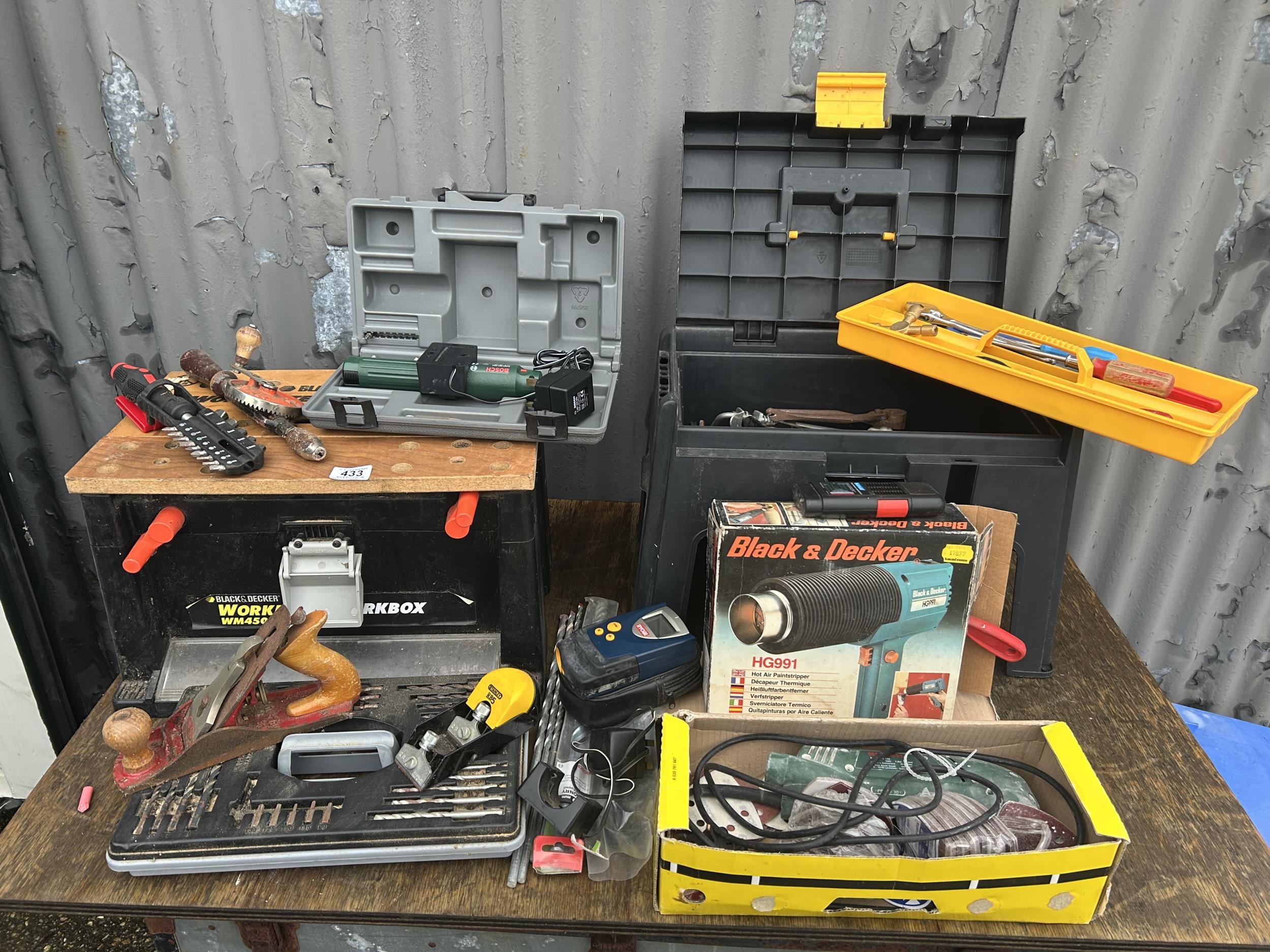 Black and Decker Workmate and Workbox, Big Jim Tool Box, Bosch Sander ...