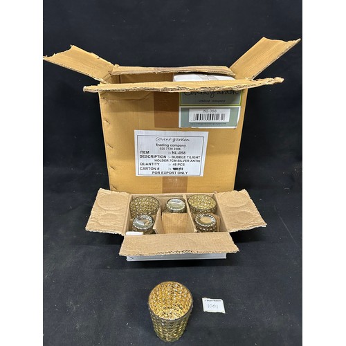 1001 - Box of 48 'Bubble Silver Antique Effect' Tealight Holders, height 7cms