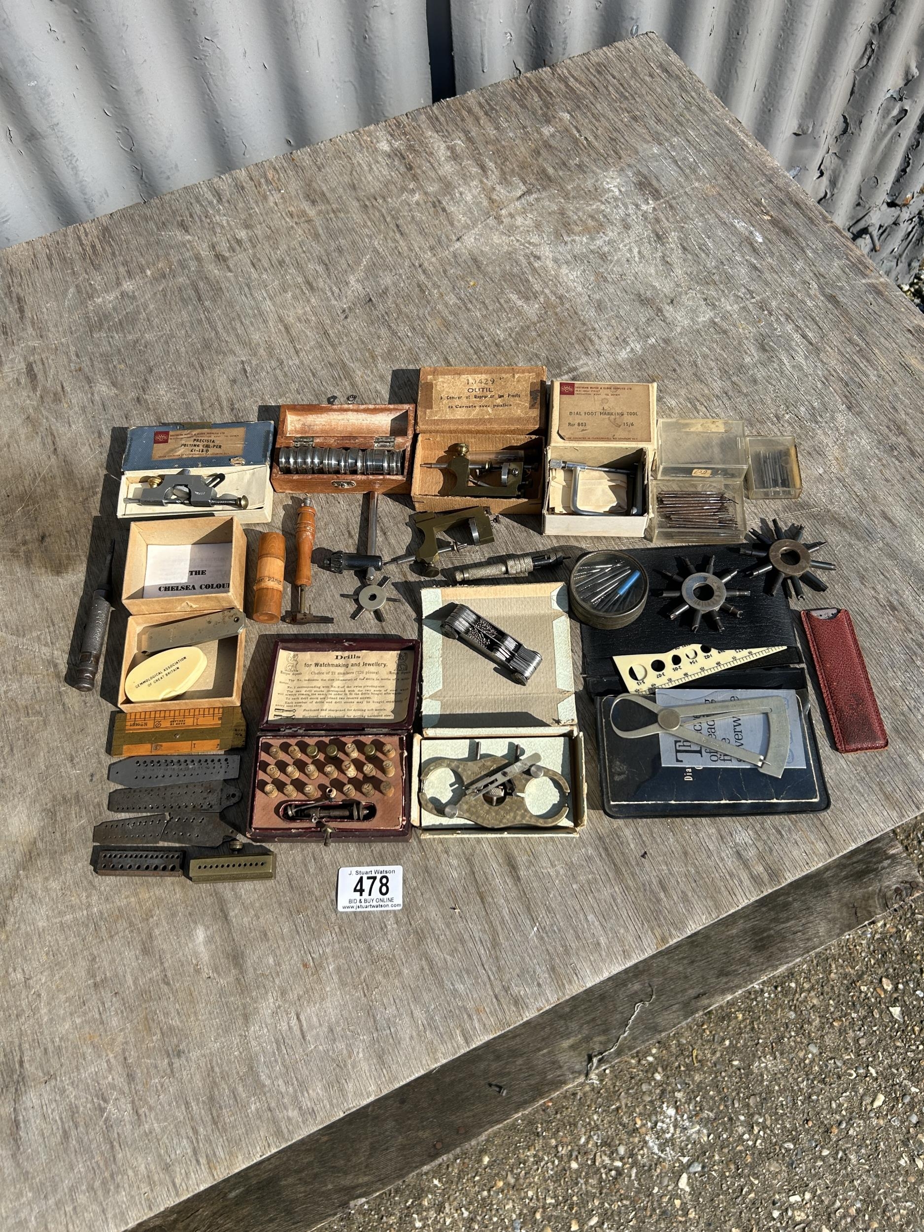 Collection of vintage Watchmakers Tools