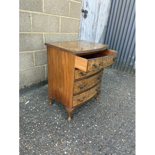 232 - A walnut chest of four drawers 60x45x75