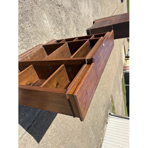 236 - An oak open fronted bookcase with seven adjustable shelves 160x30x130