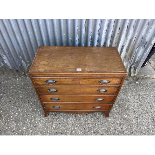 251 - A mahogany chest of four drawers 77x38x75