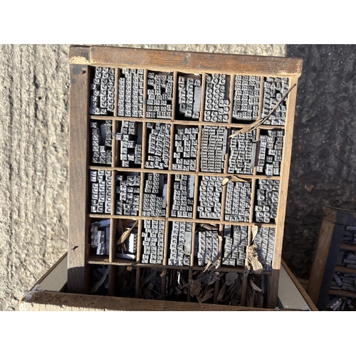 272 - A collection of printing blocks in four chests (all loaded)