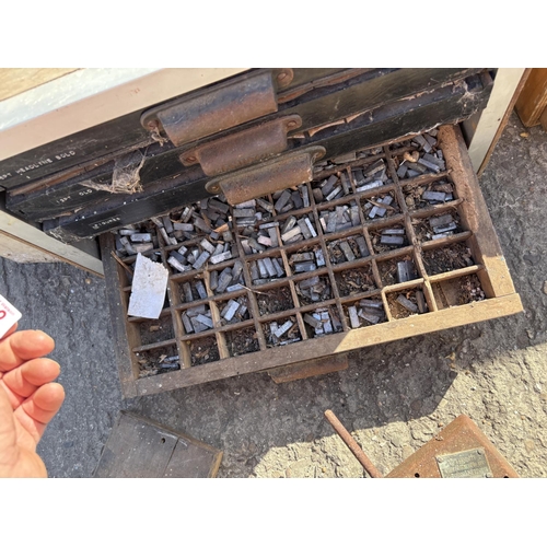 272 - A collection of printing blocks in four chests (all loaded)