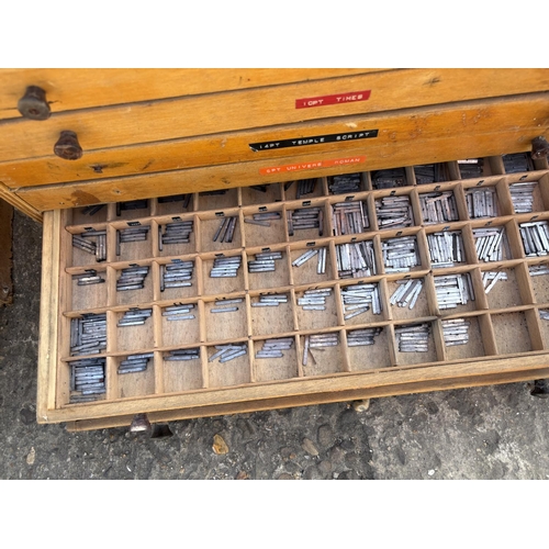 272 - A collection of printing blocks in four chests (all loaded)