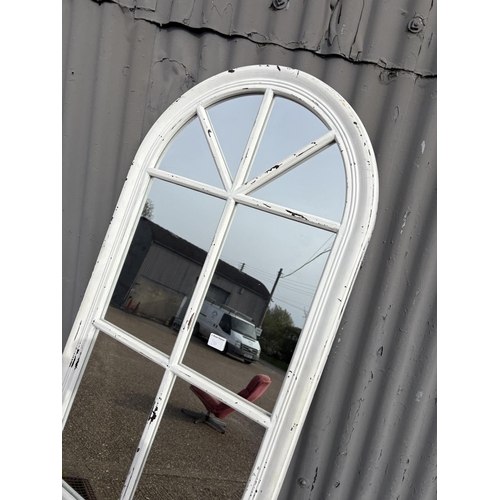 280 - A painted shutter mirror 60x190