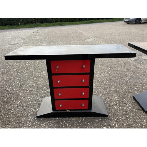 286 - Two art deco style console tables 120x40x85