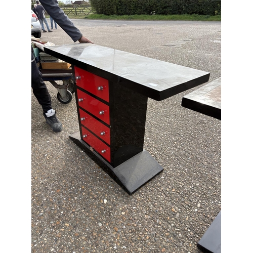 286 - Two art deco style console tables 120x40x85