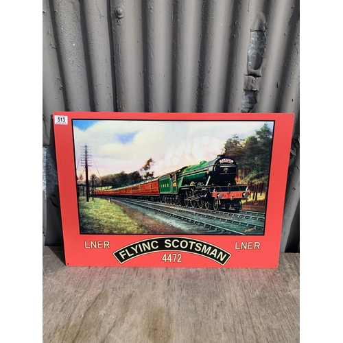 513 - Metal Sign The Flying Scotsman, 70 x 50 cms