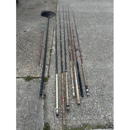 506C - 7 Fishing Rods and Net
