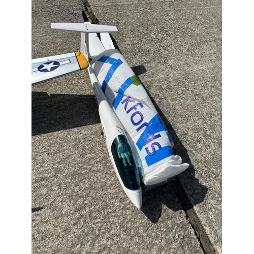 526 - Four Model planes, wing span of largest 145 cms