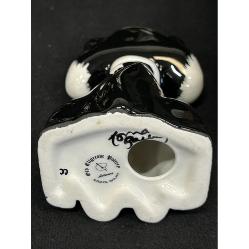 568 - Set of 4 Babbacombe pottery cats, Tallest 16cms, Mini Clarice Cliff figure, Laura Green cat figure, ... 