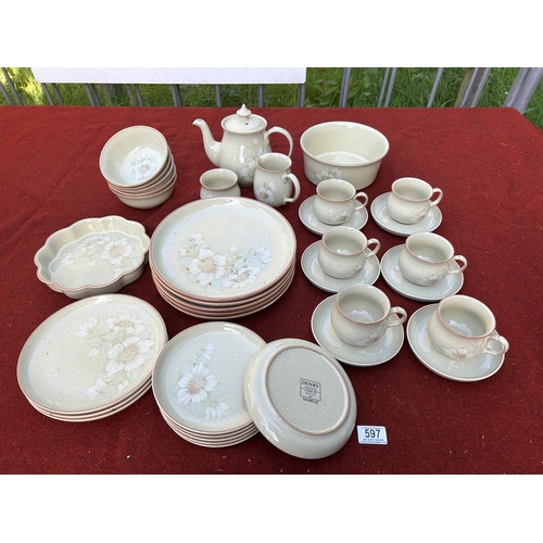 597 - Denby Daybreak breakfast ware 38 pieces