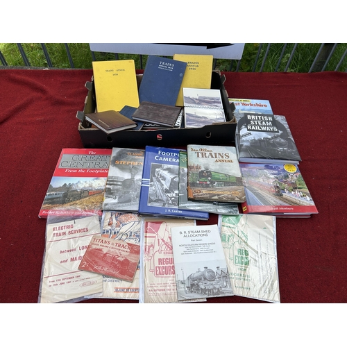 816 - Large quantity of: Vintage Railway Ephemera, Railway books and photo albums of trains