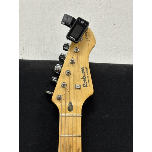 Rockwood by Hohner electric guitar & soft case plus Fender Frontman 10G Amp