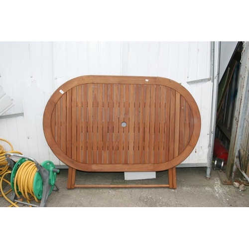 185 - EXTERIOR OVAL GARDEN TABLE