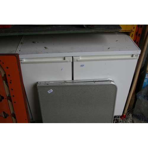 203 - SIDE BY SIDE ZANUSSI FRIDGE AND FREEZER