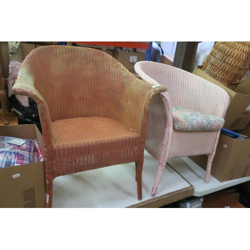 216 - 2 LOOM STYLE TUB CHAIRS