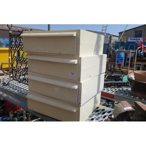 782 - 4 PLASTIC DRAWERS