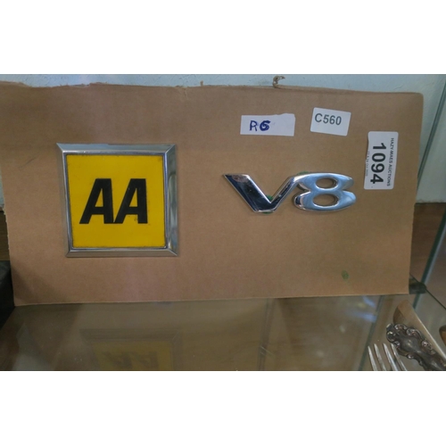 1094 - AA BADGE AND V8  BADGE