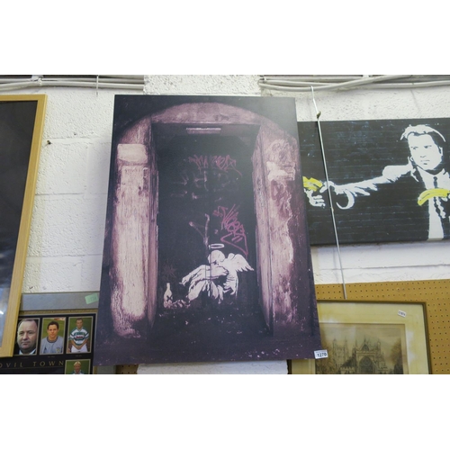 1270 - BANKSY PRINT CANVAS