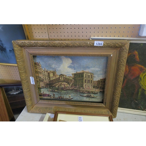 1285 - FRAMED CROSS STITCH PICTURE