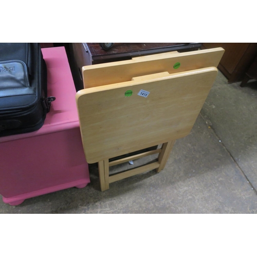 1415 - 2 FOLDING TV TABLES