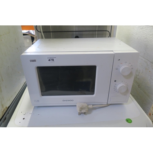 478 - DAEWOO 800W MICROWAVE