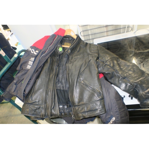 484 - LEATHER BIKERS JACKET  SIZE 46 & 
BERING BIKERS JACKET SIZE LARGE