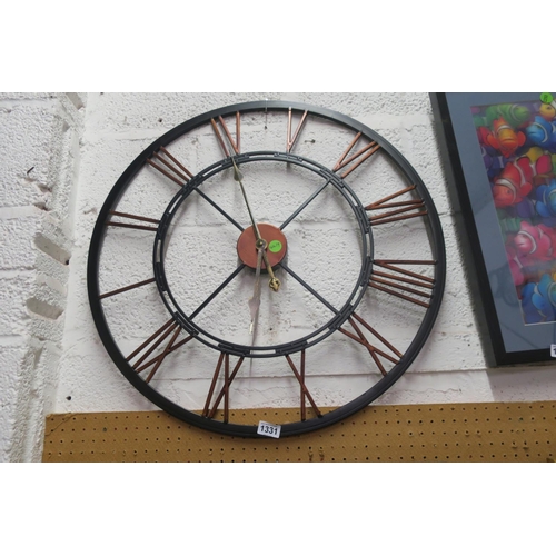 1331 - ORNATE WALL CLOCK