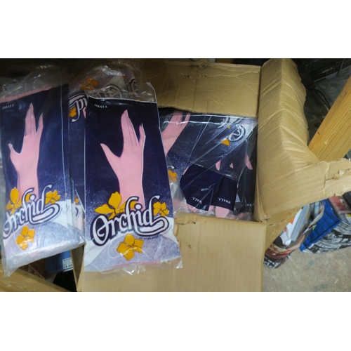 49 - BOX OF PINK LATEX GLOVES