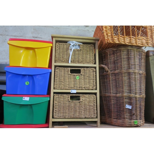 5 - 3 TIER WICKER BASKET DRAWER UNIR