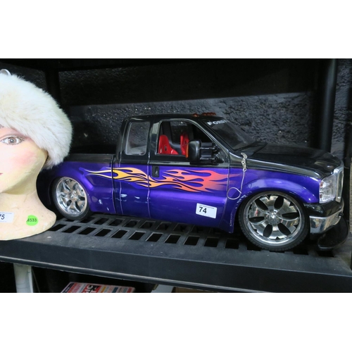 74 - LARGE RC PICKUP TRUCK W/ NO CONTROLLER