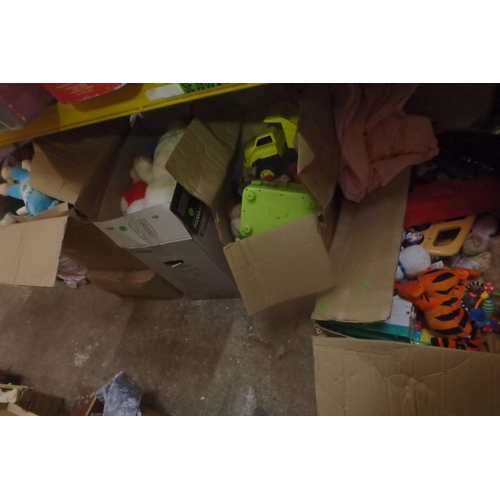 160 - 5 BOXES OF KIDS TOYS, CUDDLIES ETC