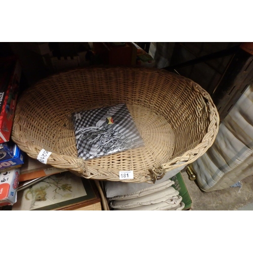 181 - WICKER SMALL DOG BED