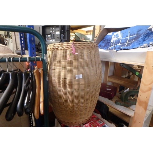 260 - WICKER LINEN BASKET